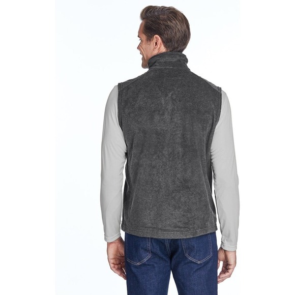 Columbia Steens Mountain Fleece Vest Mens XXL Charcoal Gray Full Zip Soft Jacket - Picture 3 of 9